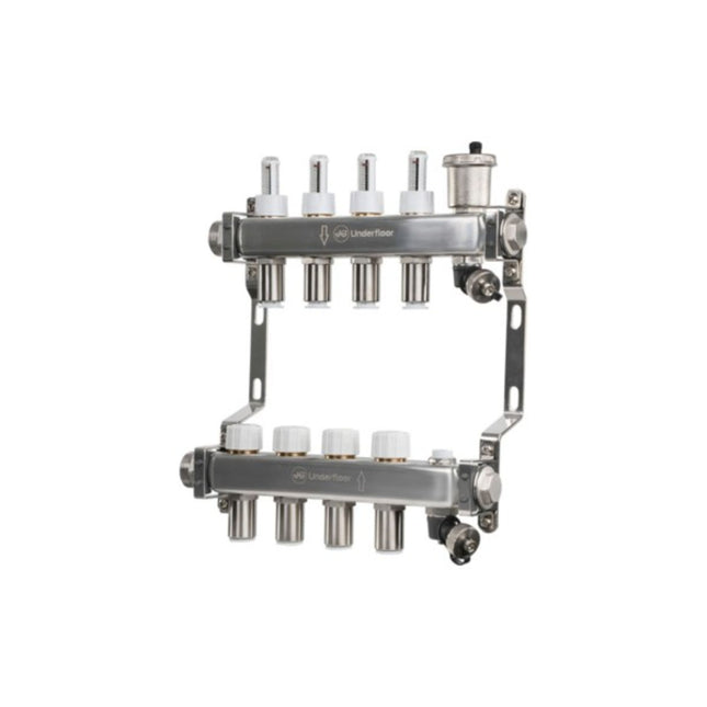 John Guest Speedfit 15mm 4 Port UFH Manifold - JGUFHMAN4/4 - For Efficient Heating