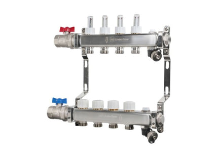 John Guest Speedfit UFH Euroconus Manifold BVAL 4 Port - JGUFHMAN4E - For Efficient Heating