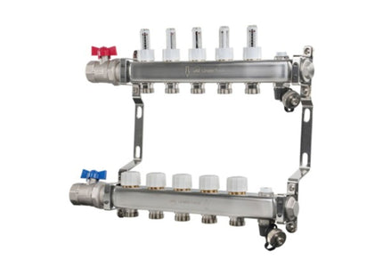 John Guest Speedfit UFH Euroconus Manifold BVAL 5 Port - JGUFHMAN5E - For Efficient Heating