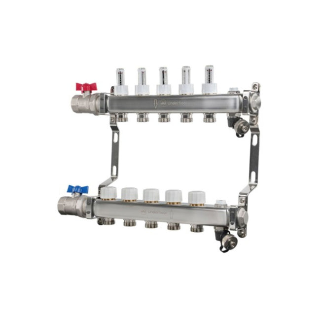 John Guest Speedfit UFH Euroconus Manifold BVAL 5 Port - JGUFHMAN5E - For Efficient Heating