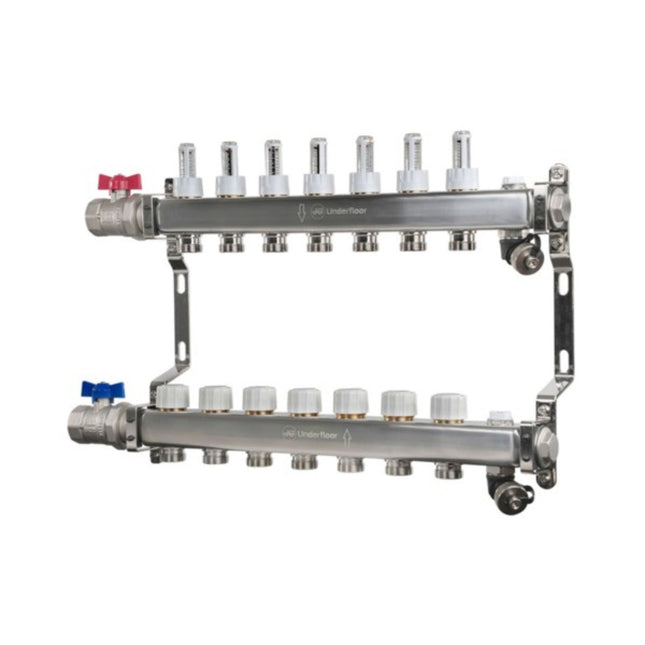 John Guest Speedfit UFH Euroconus Manifold BVAL 7 Port - JGUFHMAN7E - For Efficient Heating