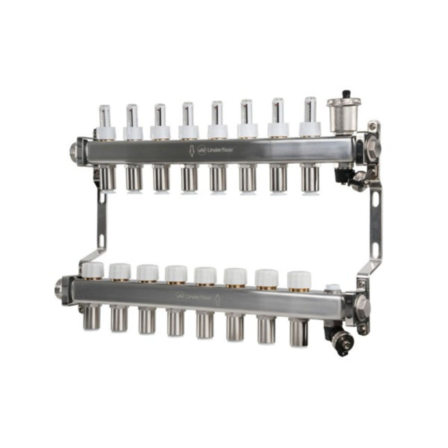 John Guest Speedfit 15mm 8 Port UFH Manifold - JGUFHMAN8/4 - For Efficient Underfloor Heating