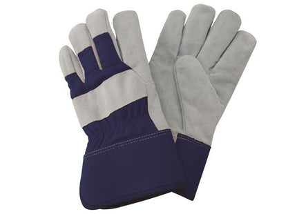 Kent & Stowe Navy Fleece Lined Rigger Gloves - Medium