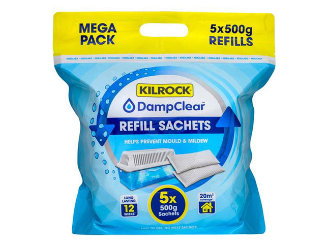 Kilrock Dampclear Refill Sachets 2.5Kg (5 X 500G)