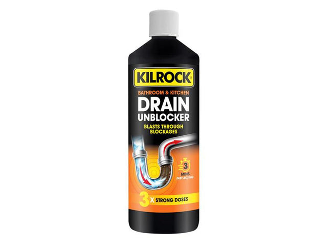 Kilrock Bathroom & Kitchen Drain Unblocker 1 Litre