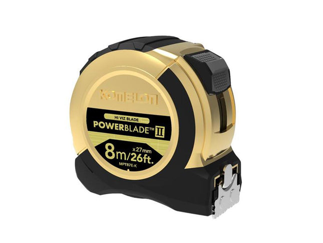 Komelon Gold Pocket Tape 8M/26Ft - MPT87EG - Durable Measuring Tool