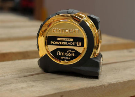 Komelon Gold Pocket Tape 8M/26Ft - MPT87EG - Durable Measuring Tool