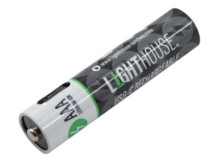 Lighthouse Aaa Usb-C Rechargeable Li-Ion Battery Pack Of 4