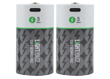 Lighthouse D Usb-C Rechargeable Battery Li-Ion Pack Of 2