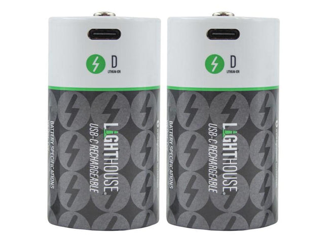 Lighthouse D Usb-C Rechargeable Battery Li-Ion Pack Of 2