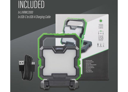 Lighthouse Rechargeable Work Light 2000 Lumens
