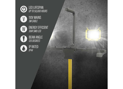 Lighthouse 4000 Lumen Twin Site Light 36W 110V - AST8615X2 - Versatile Lighting Solution