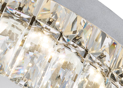 Denver Crystal Intergrated Flush LED 38Cm Ceiling Light