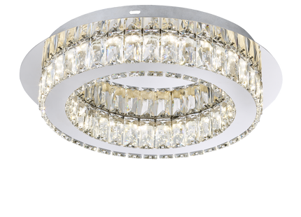 Denver Crystal Intergrated Flush LED 38Cm Ceiling Light