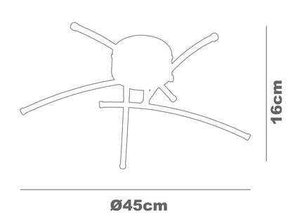 Alby 5 Light Integrated LED Ceiling Light