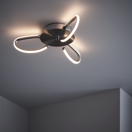 Sutton 35Cm Modern Integrated LED 3 Light Flush Ceiling Light