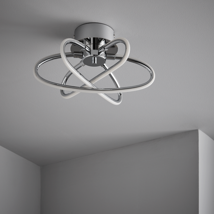 Eaton 30Cm Modern Integrated LED 3 Light Flush Ceiling Light