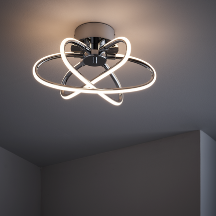 Eaton 30Cm Modern Integrated LED 3 Light Flush Ceiling Light
