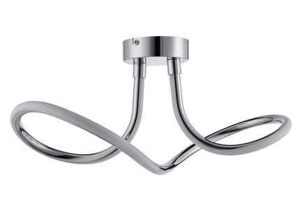 Ashby LED Curved Ceiling Lamp, Chrome