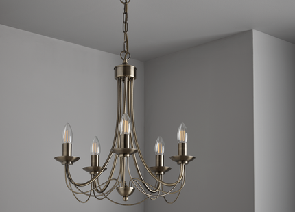 Tilney 5 Light Candle Chandelier Antique Brass