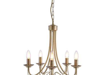 Tilney 5 Light Candle Chandelier Antique Brass