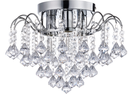 Thorpe 5 Light Acrylic Beaded Flush Mount Chrome Ceiling Light