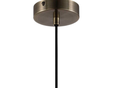 Thetford Glass Dome Pendant Antique Brass Ceiling Light