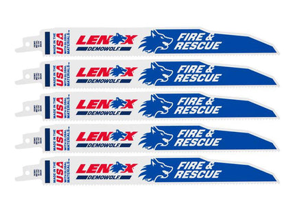 Lenox Demowolf Reciprocating Saw Blade 229 X 25 X 1.6mm 18 Tpi (Pack 5)