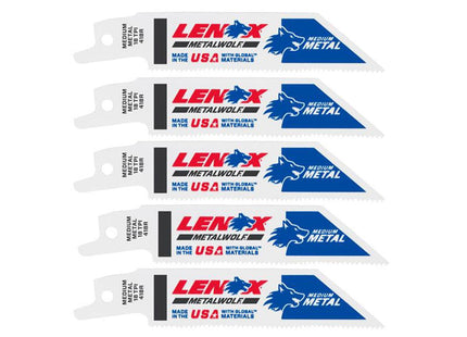 Lenox Metalwolf Wave Edge Reciprocating Saw Blade 102 X 19 X 0.9mm 18 Tpi (Pack 5)