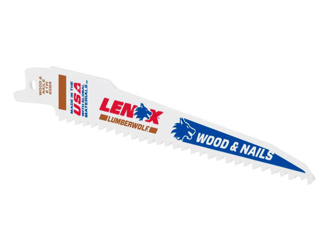 Lenox Lumberwolf Reciprocating Saw Blade 152 X 19 X 1.3mm 6 Tpi (Pack 5)