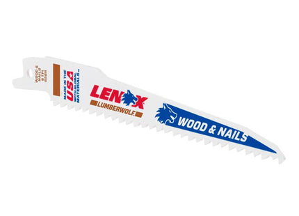 Lenox Lumberwolf Reciprocating Saw Blade 152 X 11 X 1.3mm 6 Tpi (Pack 5)