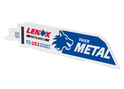 Lenox Multiwolf Wave Edge Reciprocating Saw Blade 152 X 25 X 1.1mm 14 Tpi (Pack 5)