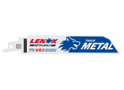 Lenox Multiwolf Wave Edge Reciprocating Saw Blade 152 X 25 X 1.1mm 14 Tpi (Pack 5)
