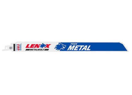 Lenox Metalwolf Wave Edge Reciprocating Saw Blade 305 X 25 X 1.07mm 14 Tpi (Pack 5)