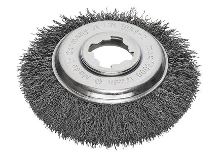 Lessmann X-Lock Crimped Steel Bevel Brush 115mm Non Spark 