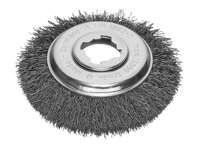 Lessmann X-Lock Crimped Steel Bevel Brush 115mm Non Spark 