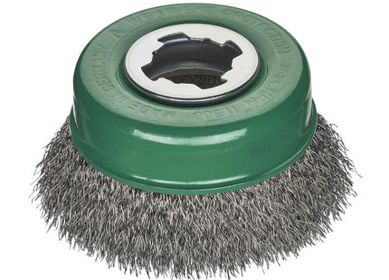 Lessmann X-Lock Crimped Stainless Steel Brush 85mm Non Spark 