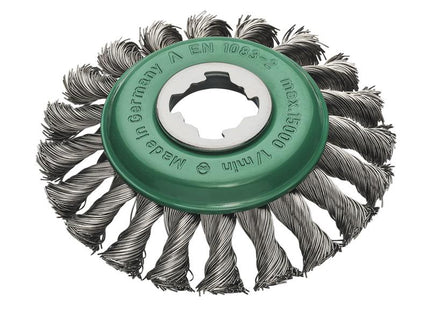 Lessmann X-Lock Stainless Steel Knot Bevel Brush 115mm Non Spark 