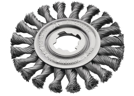 Lessmann X-Lock Steel Knot Wheel Brush 125mm Non Spark 