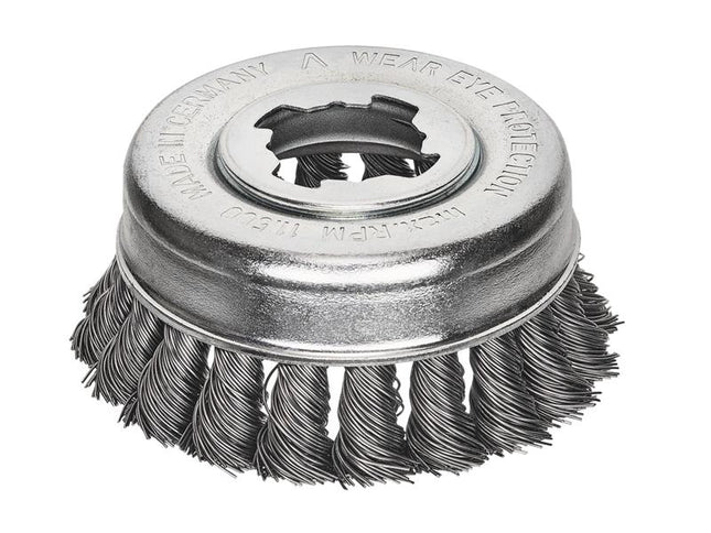 Lessmann X-Lock Steel Knot Cup Brush 85mm Non Spark 