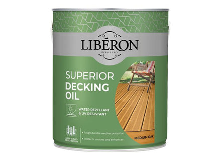 Liberon Superior Decking Oil Medium Oak 2.5 litre LIB126104