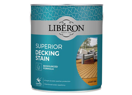 Liberon Superior Decking Stain Light Oak 2.5 litre LIB126117