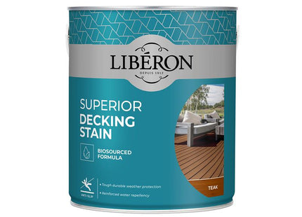 Liberon Superior Decking Stain Teak 2.5 litre LIB126118