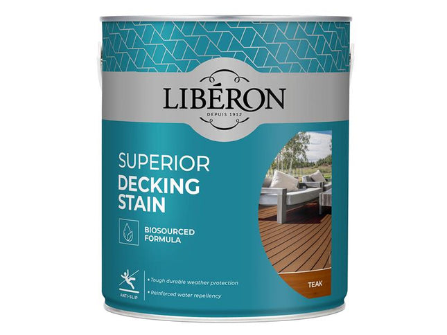 Liberon Superior Decking Stain Teak 2.5 litre LIB126118