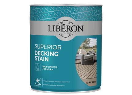 Liberon Superior Decking Stain Light Silver 2.5 litre LIB126120