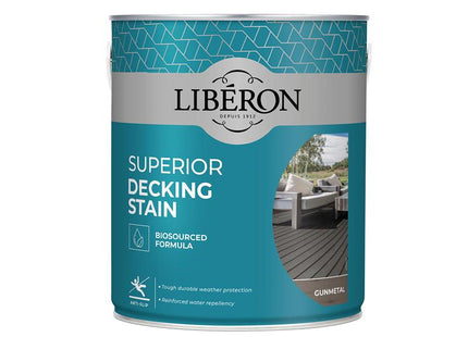 Liberon Superior Decking Stain Gun Metal 2.5 litre LIB126122