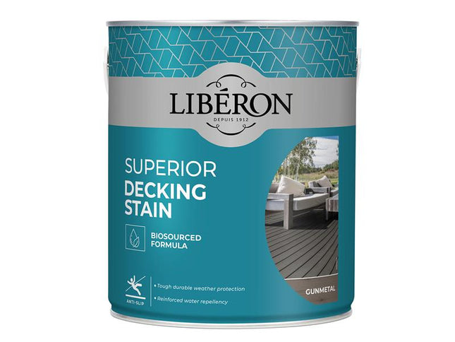 Liberon Superior Decking Stain Gun Metal 2.5 litre LIB126122