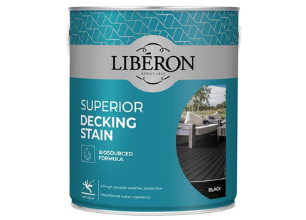 Liberon Superior Decking Stain Black 2.5 litre LIB126123