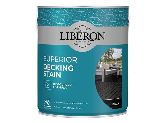 Liberon Superior Decking Stain Black 2.5 litre LIB126123