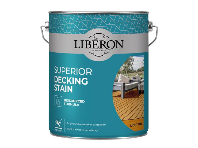 Liberon Superior Decking Stain Light Oak 5 litre LIB126127